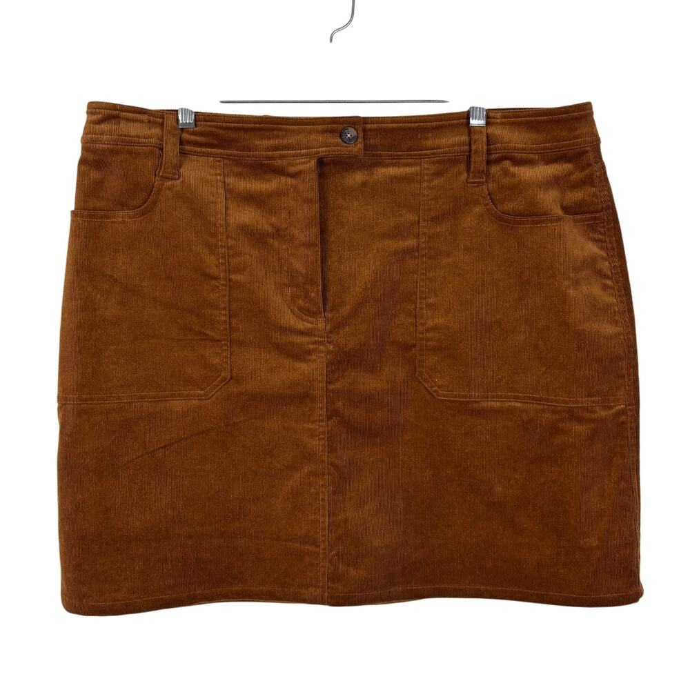 Boden Cavendish Mini Skirt NEW Brown Corduroy US 16/18 UK 20R preppy academia